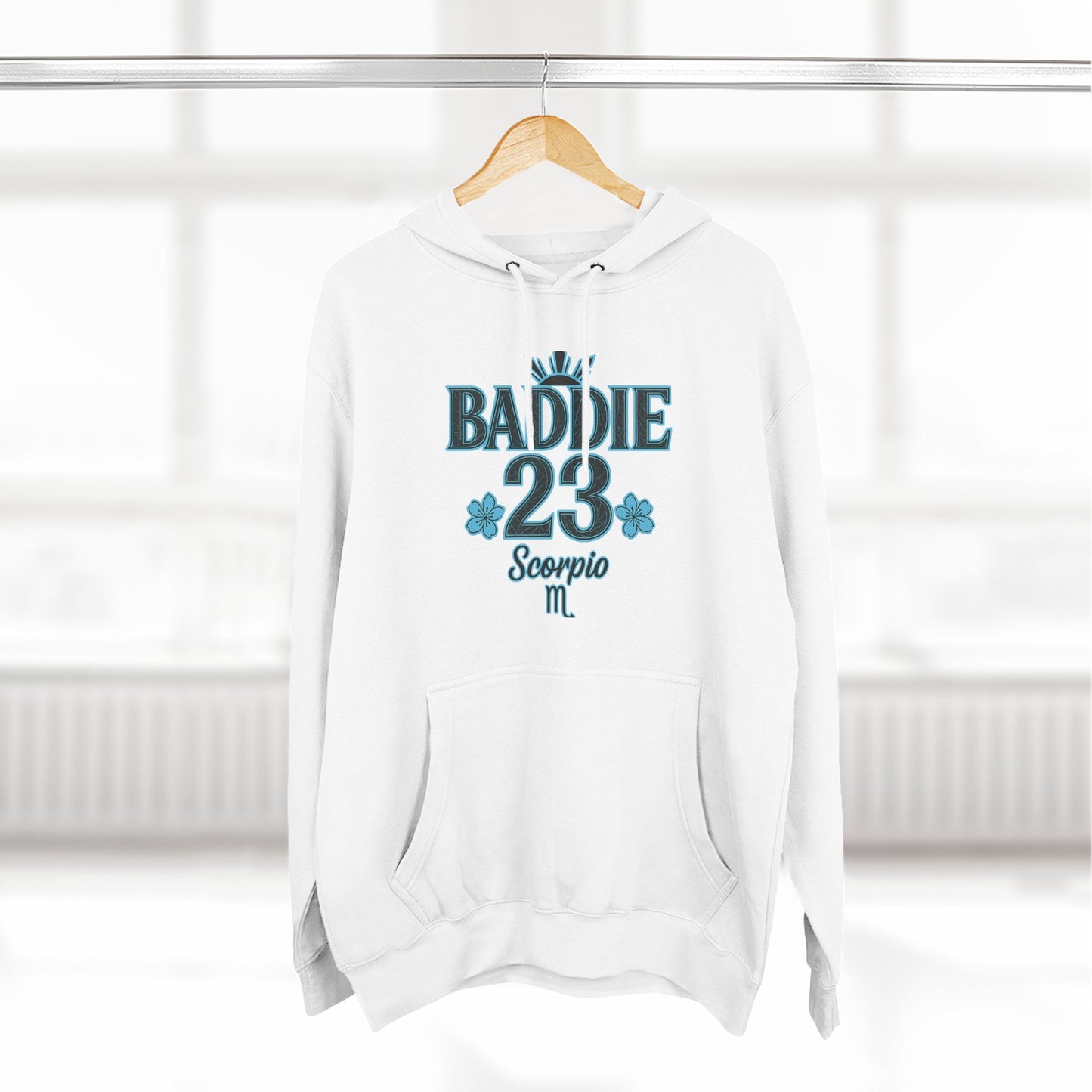 Scorpio Baddie Fleece Hoodie, Astrology Hoodie, Birthday Gift, Horoscope Apparel, Trendy Streetwear, Cozy Gift Idea