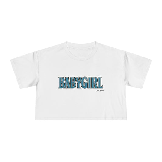 Stylish Women's Crop Tee with 'BABYGIRL' Design, Trendy Summer Top, Gift for Fashion Lovers, Casual Wear, Festival Style