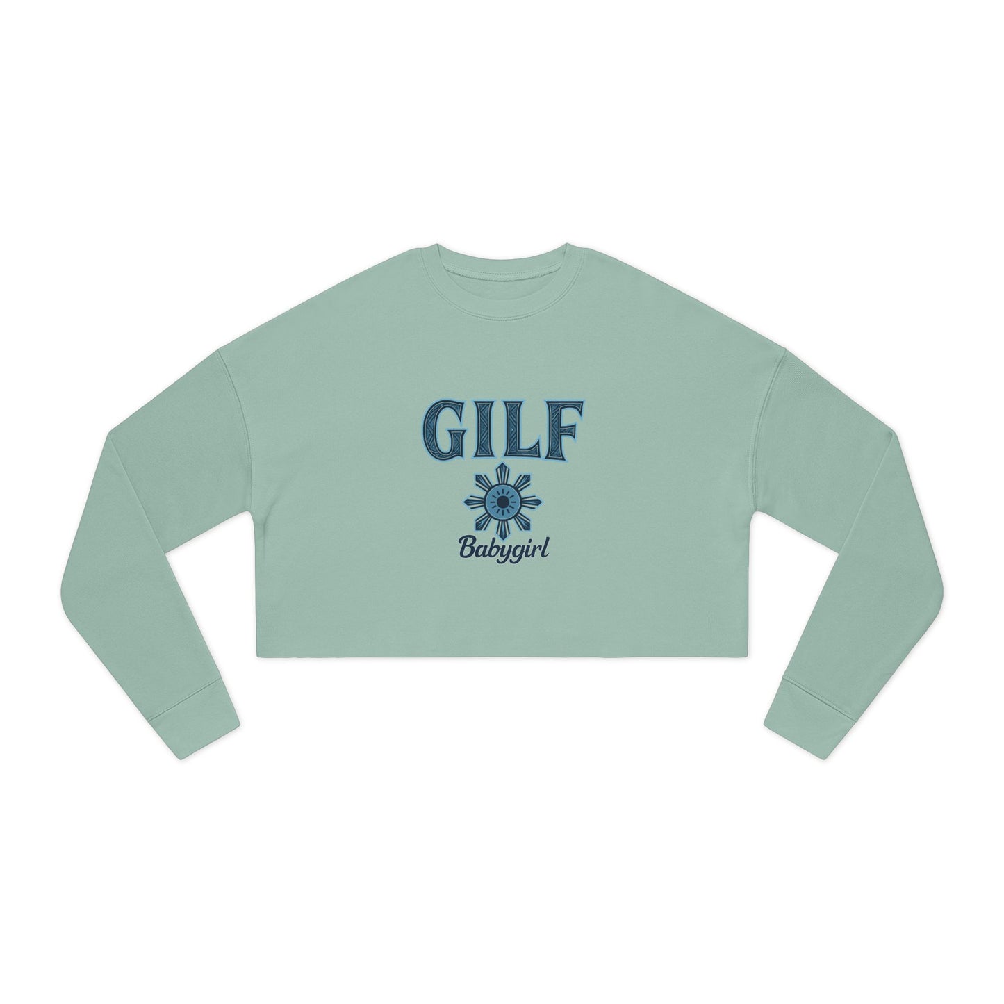 Chic Women's Cropped Sweatshirt - GILF Design, Trendy Pullover, Casual Fashion, Gift for Her, Cozy Lounge Wear