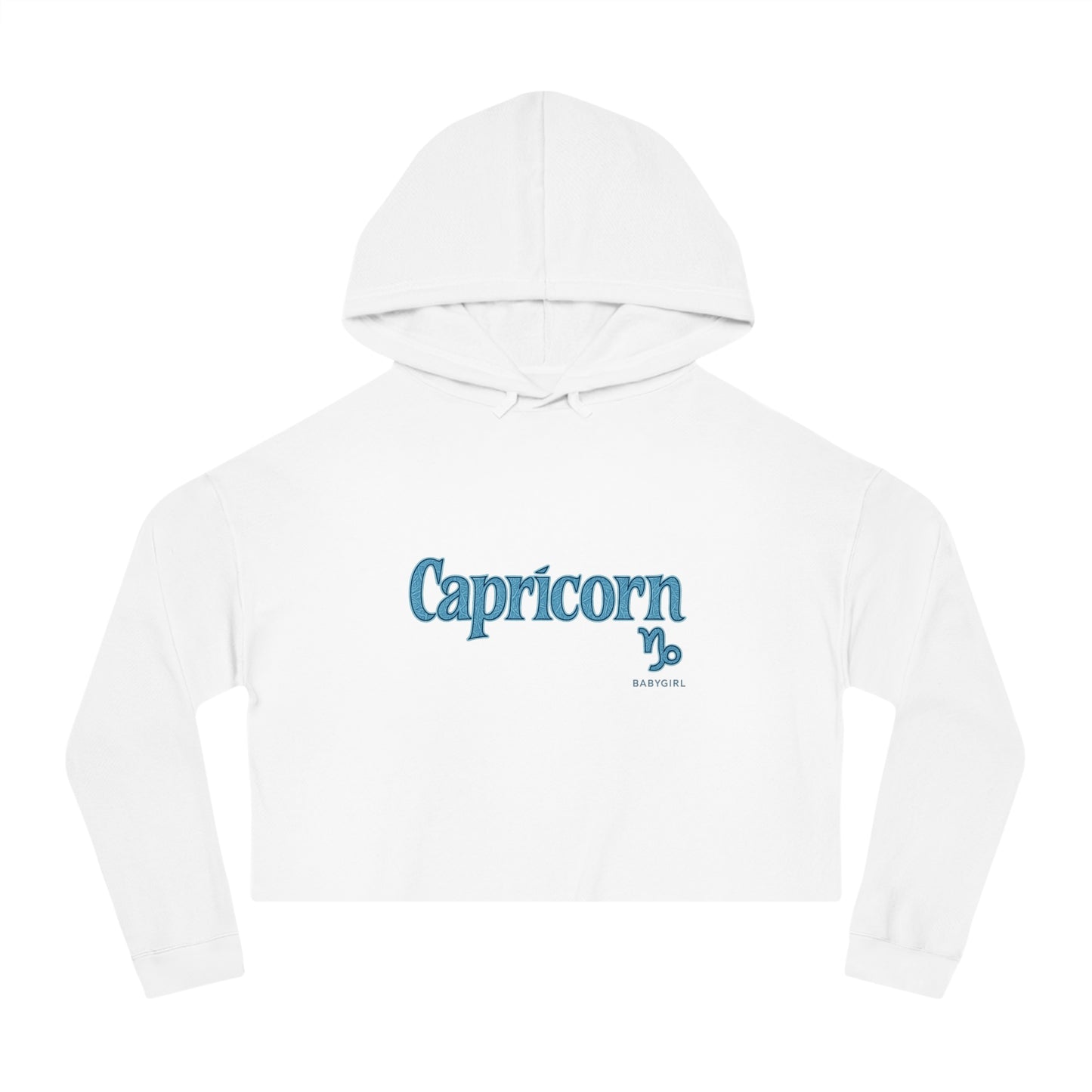 Capricorn Baby Girl Cropped Hoodie, Zodiac Sweatshirt for Women, Astrology Gift, Casual Fashion Top, Trendy Winter Wear
