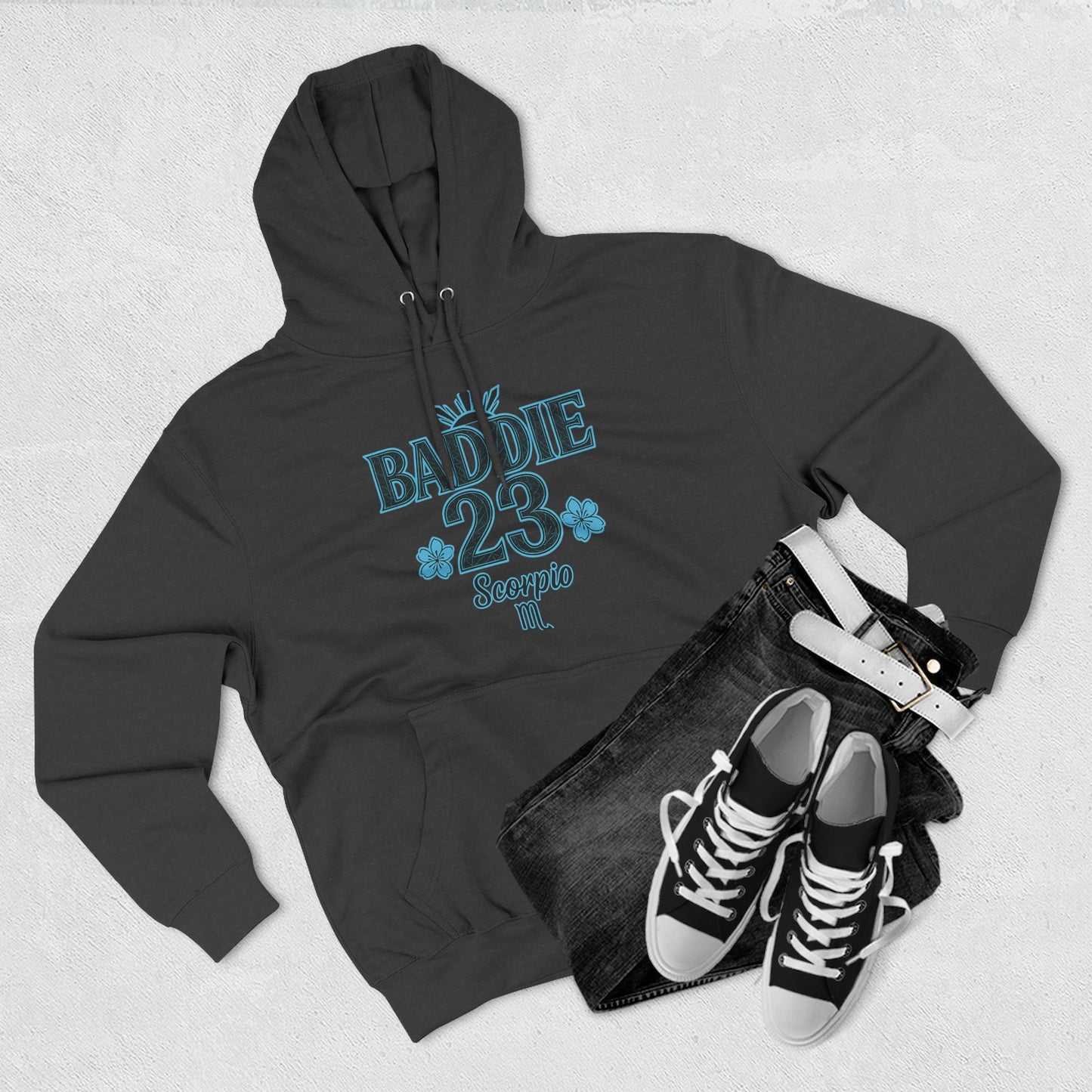 Scorpio Baddie Fleece Hoodie, Astrology Hoodie, Birthday Gift, Horoscope Apparel, Trendy Streetwear, Cozy Gift Idea