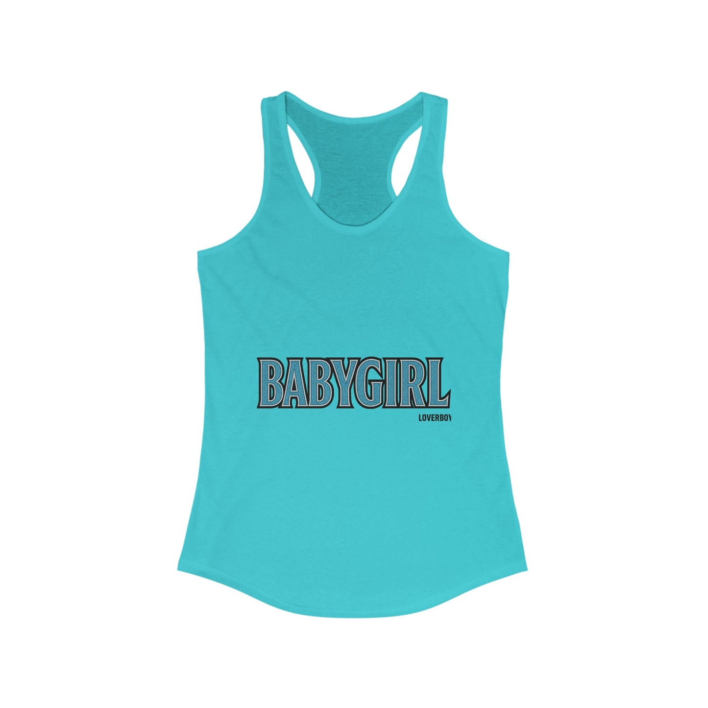 Baby Girl Racerback Tank Top, Women’s Athletic Shirt, Summer Wear, Casual Outfits, Gift for Her, Cute Graphic Tee