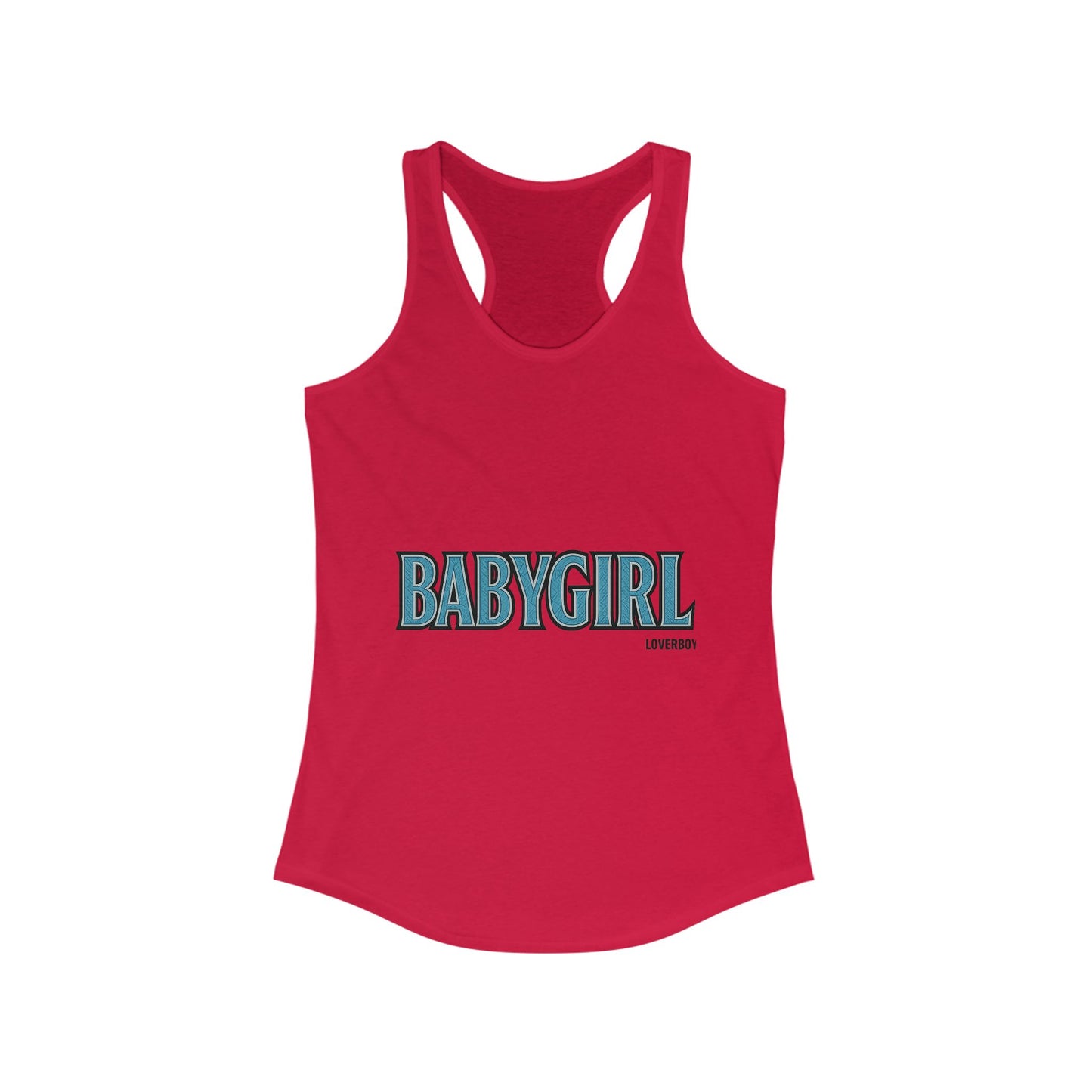 Baby Girl Racerback Tank Top, Women’s Athletic Shirt, Summer Wear, Casual Outfits, Gift for Her, Cute Graphic Tee