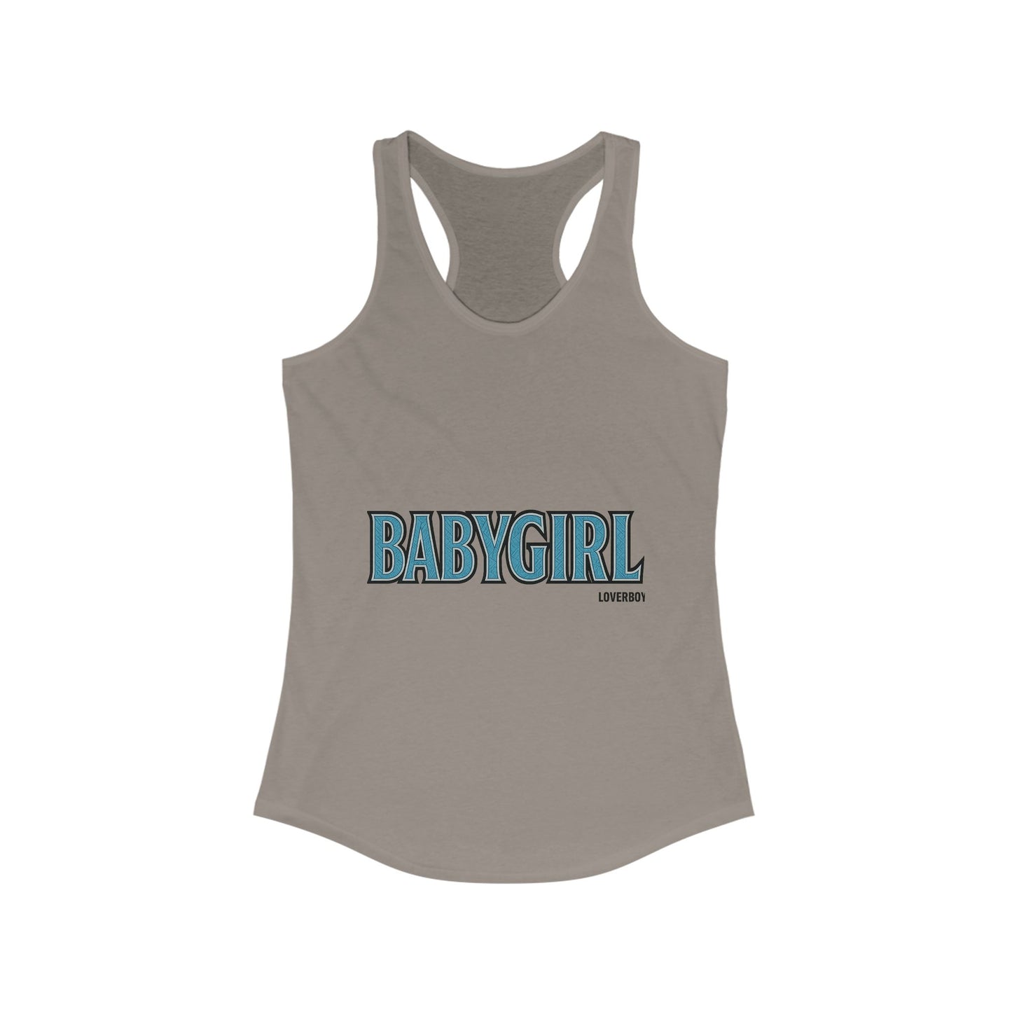 Baby Girl Racerback Tank Top, Women’s Athletic Shirt, Summer Wear, Casual Outfits, Gift for Her, Cute Graphic Tee