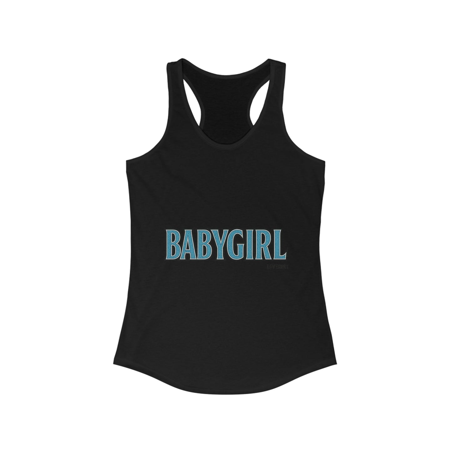 Baby Girl Racerback Tank Top, Women’s Athletic Shirt, Summer Wear, Casual Outfits, Gift for Her, Cute Graphic Tee