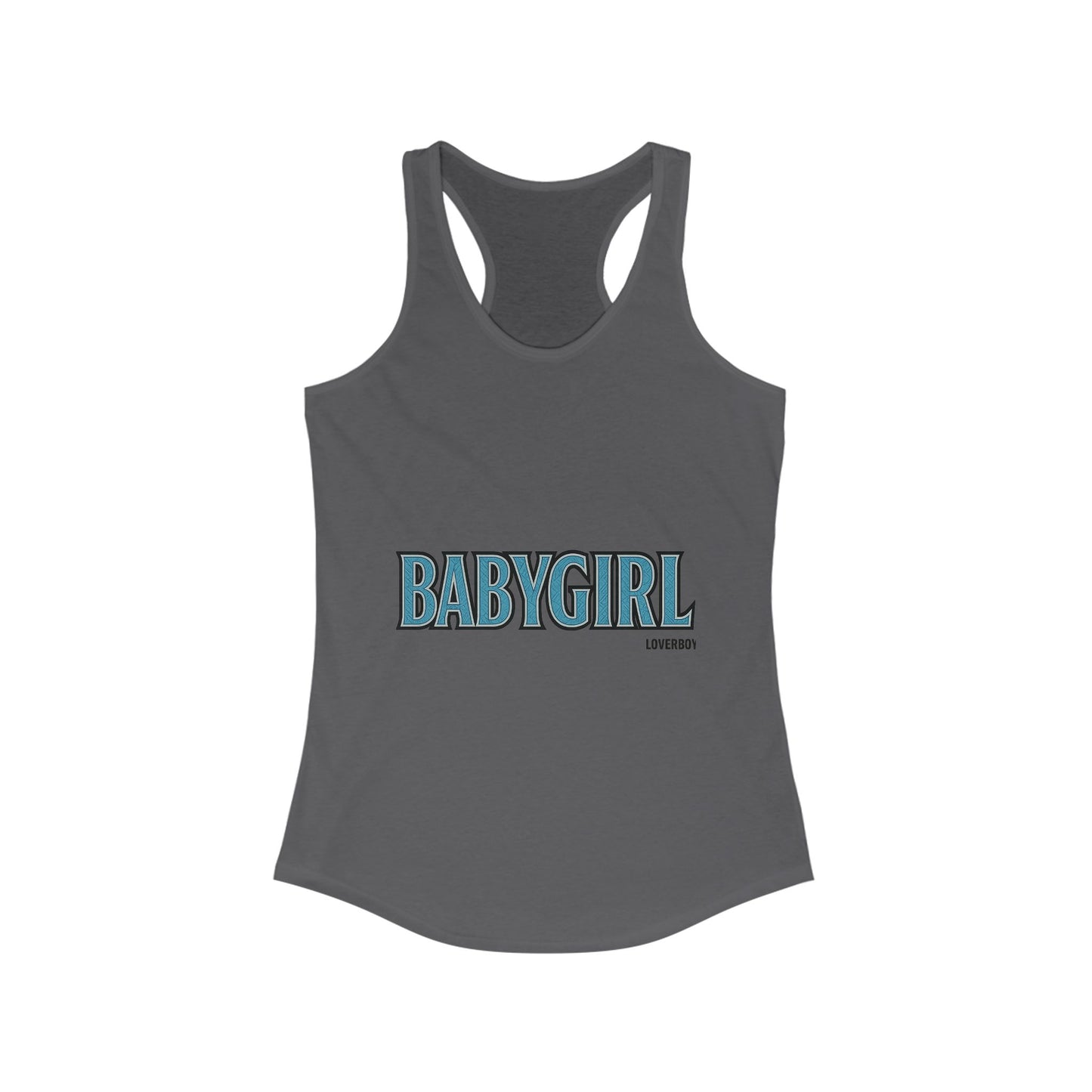 Baby Girl Racerback Tank Top, Women’s Athletic Shirt, Summer Wear, Casual Outfits, Gift for Her, Cute Graphic Tee