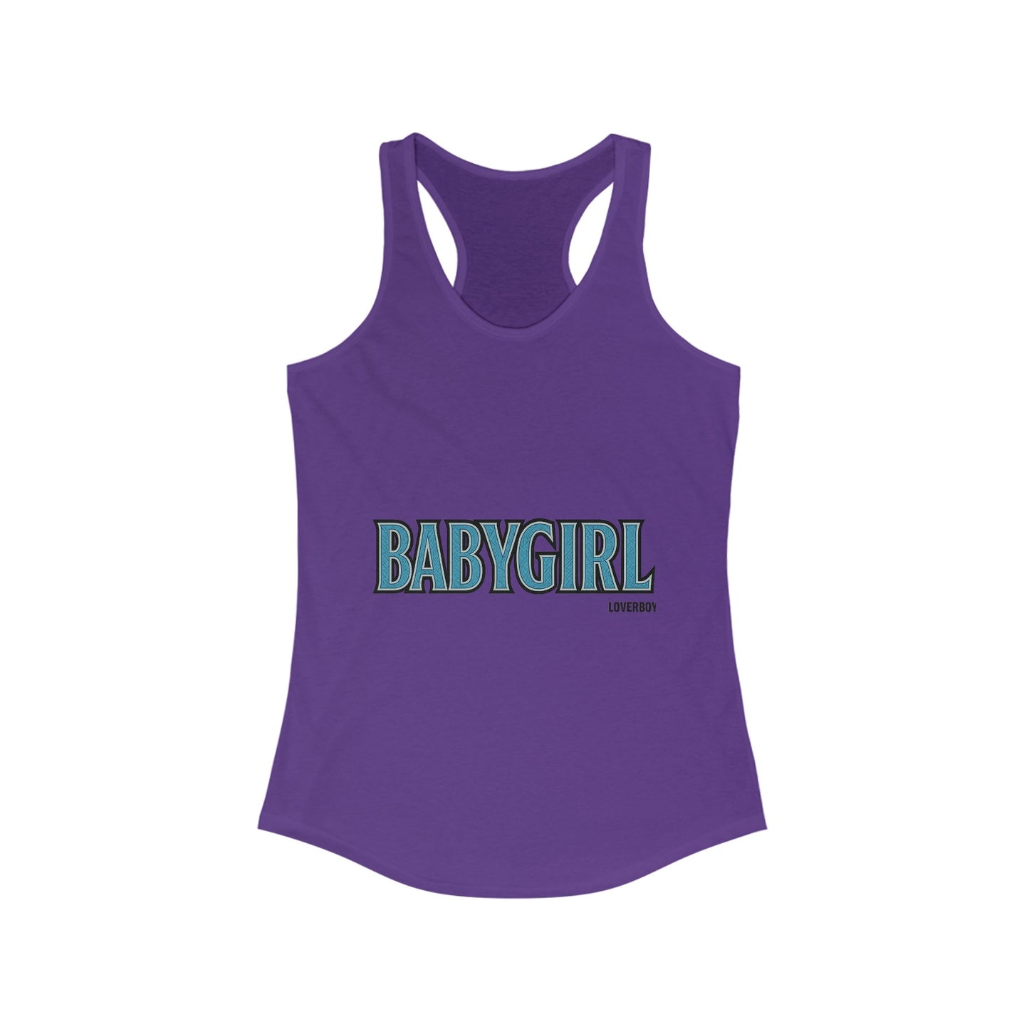Baby Girl Racerback Tank Top, Women’s Athletic Shirt, Summer Wear, Casual Outfits, Gift for Her, Cute Graphic Tee