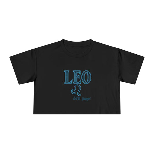 Trendy Women's Crop Tee - Leo Zodiac T-Shirt, Astrology Gift, Birthday Apparel, Casual Wear, Cute Summer Top