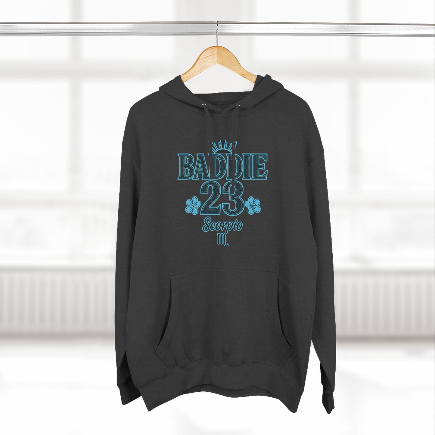 Scorpio Baddie Fleece Hoodie, Astrology Hoodie, Birthday Gift, Horoscope Apparel, Trendy Streetwear, Cozy Gift Idea