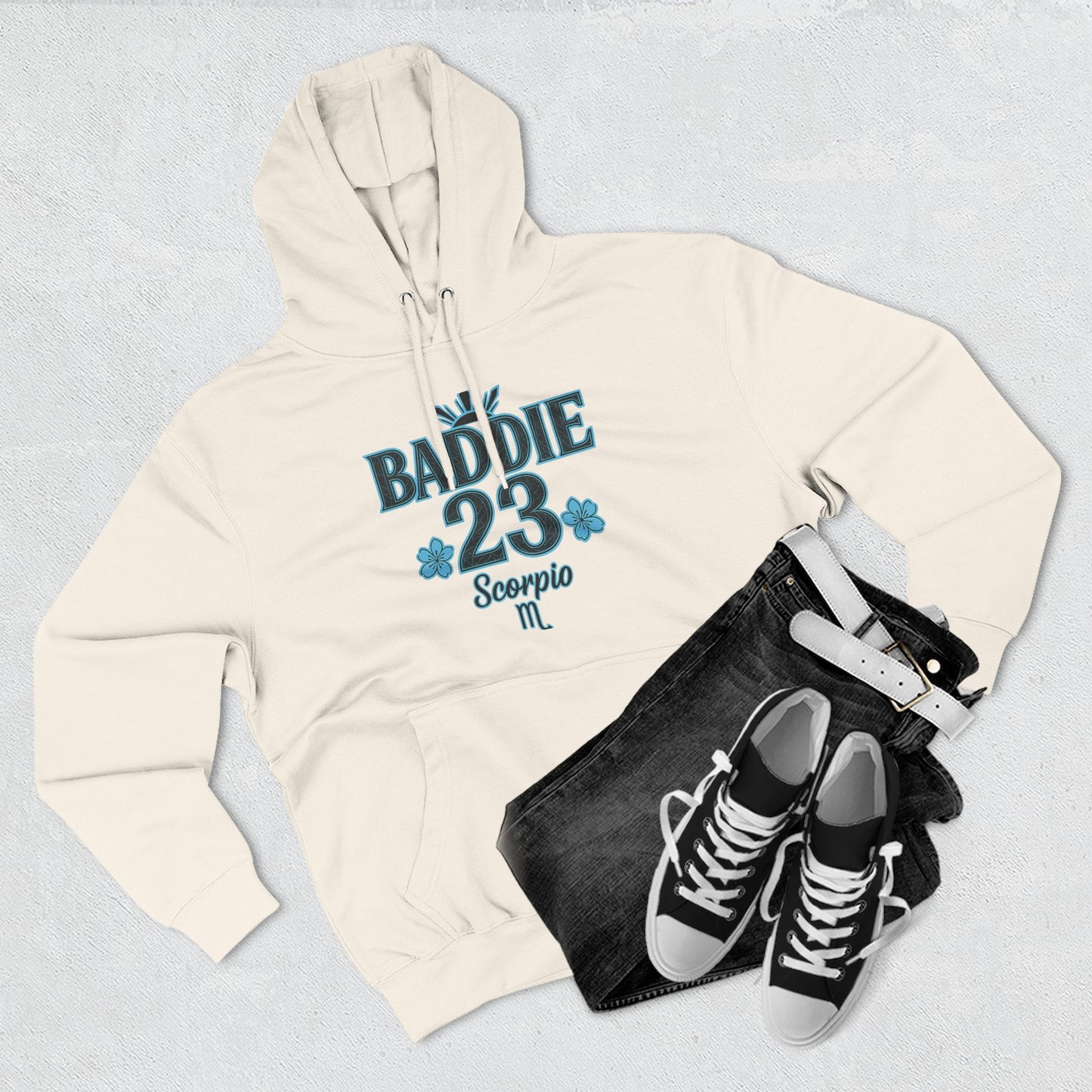 Scorpio Baddie Fleece Hoodie, Astrology Hoodie, Birthday Gift, Horoscope Apparel, Trendy Streetwear, Cozy Gift Idea