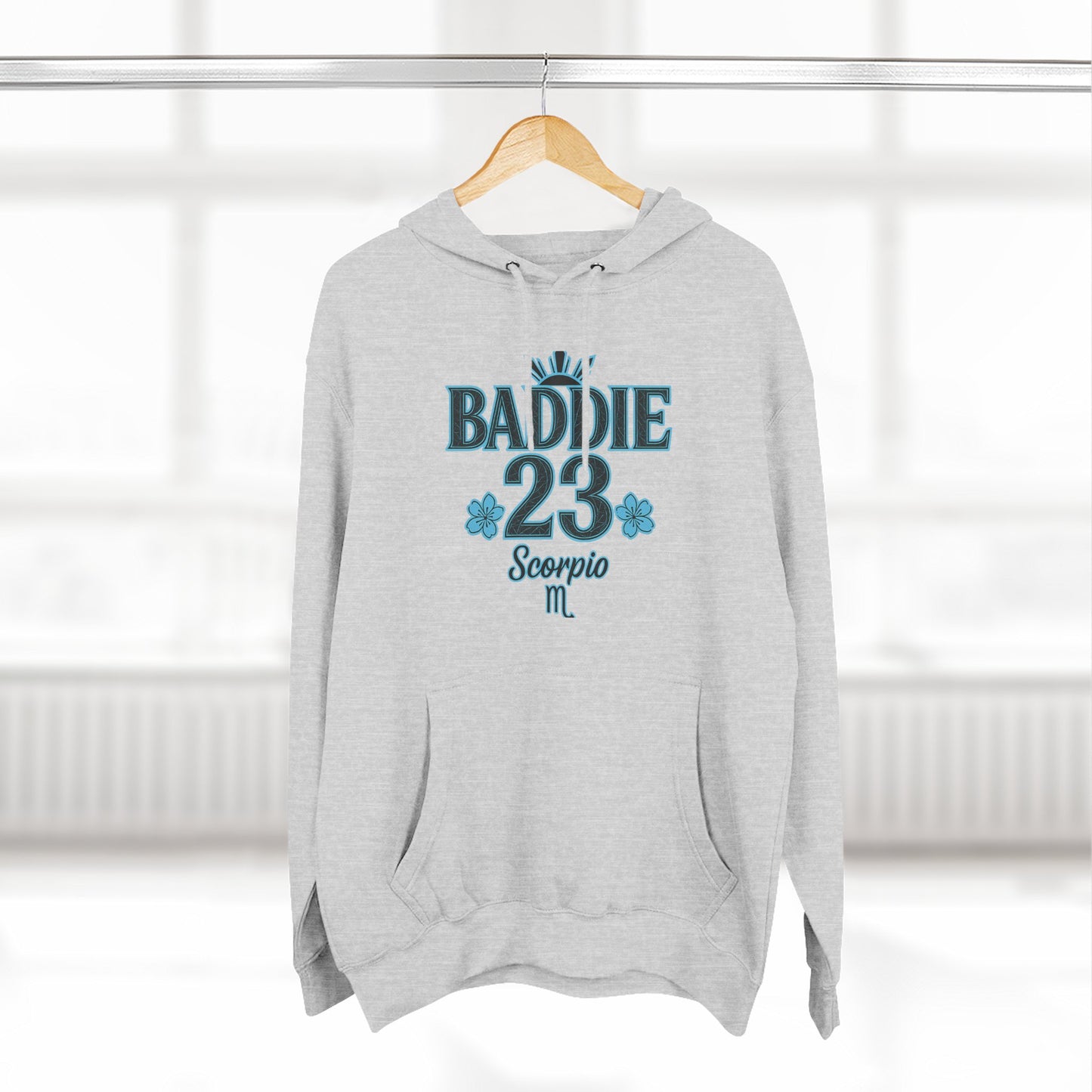 Scorpio Baddie Fleece Hoodie, Astrology Hoodie, Birthday Gift, Horoscope Apparel, Trendy Streetwear, Cozy Gift Idea