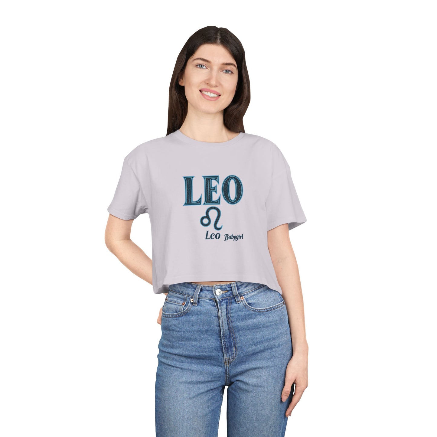 Trendy Women's Crop Tee - Leo Zodiac T-Shirt, Astrology Gift, Birthday Apparel, Casual Wear, Cute Summer Top