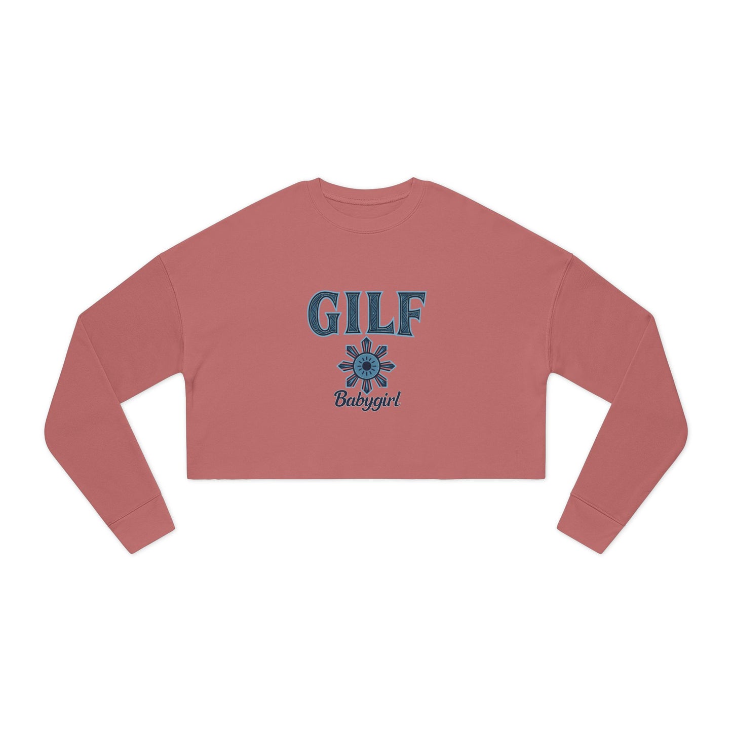 Chic Women's Cropped Sweatshirt - GILF Design, Trendy Pullover, Casual Fashion, Gift for Her, Cozy Lounge Wear