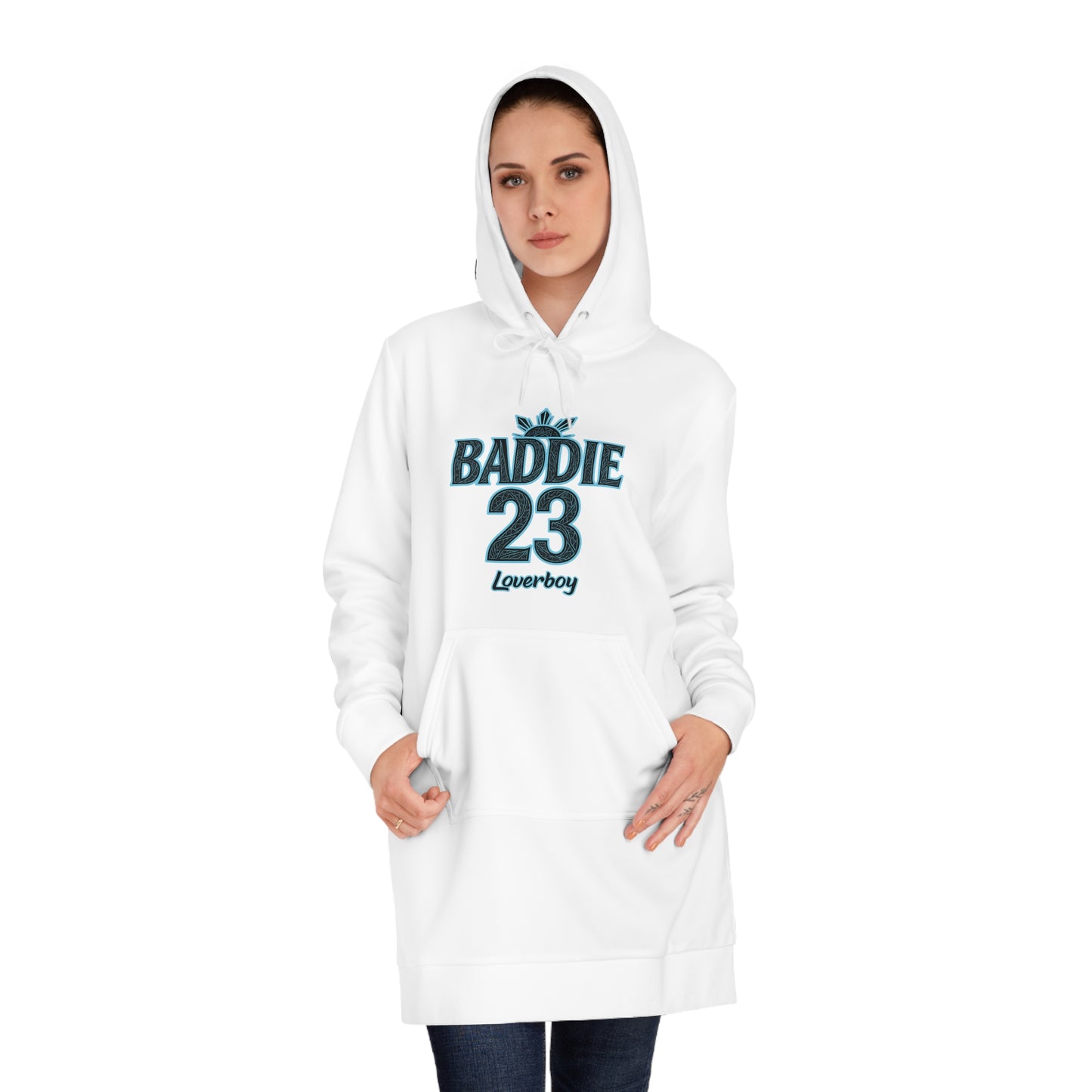Chic Baddie Hoodie Dress, Trendy Casual Wear, Perfect for Everyday, Great for Parties and Lounging, Stylish Gift Idea