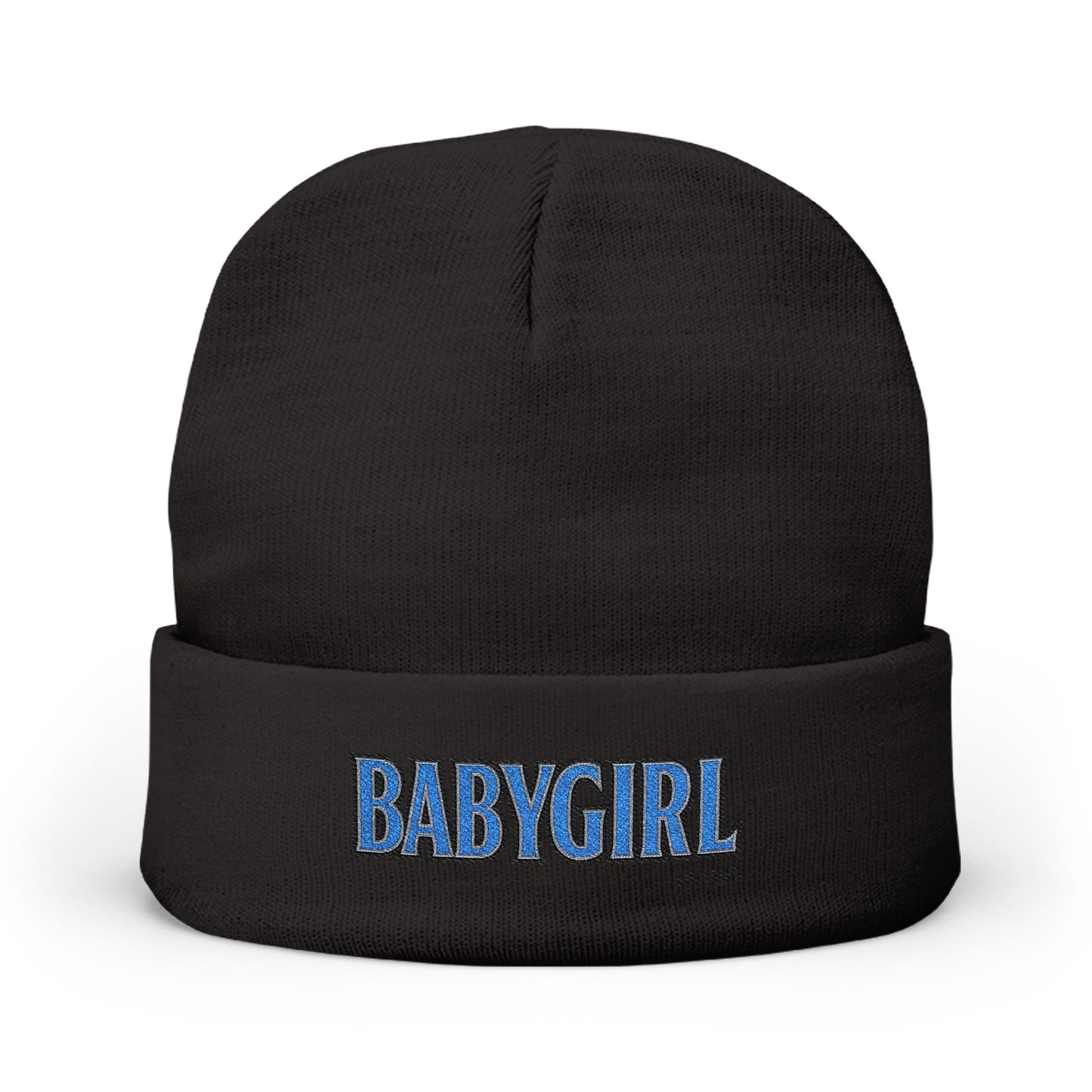 BabyGirl Embroidered Knit Beanie - Stylish Winter Accessory, Great for Gift-Giving, Everyday Wear, and Trendy Casual Looks