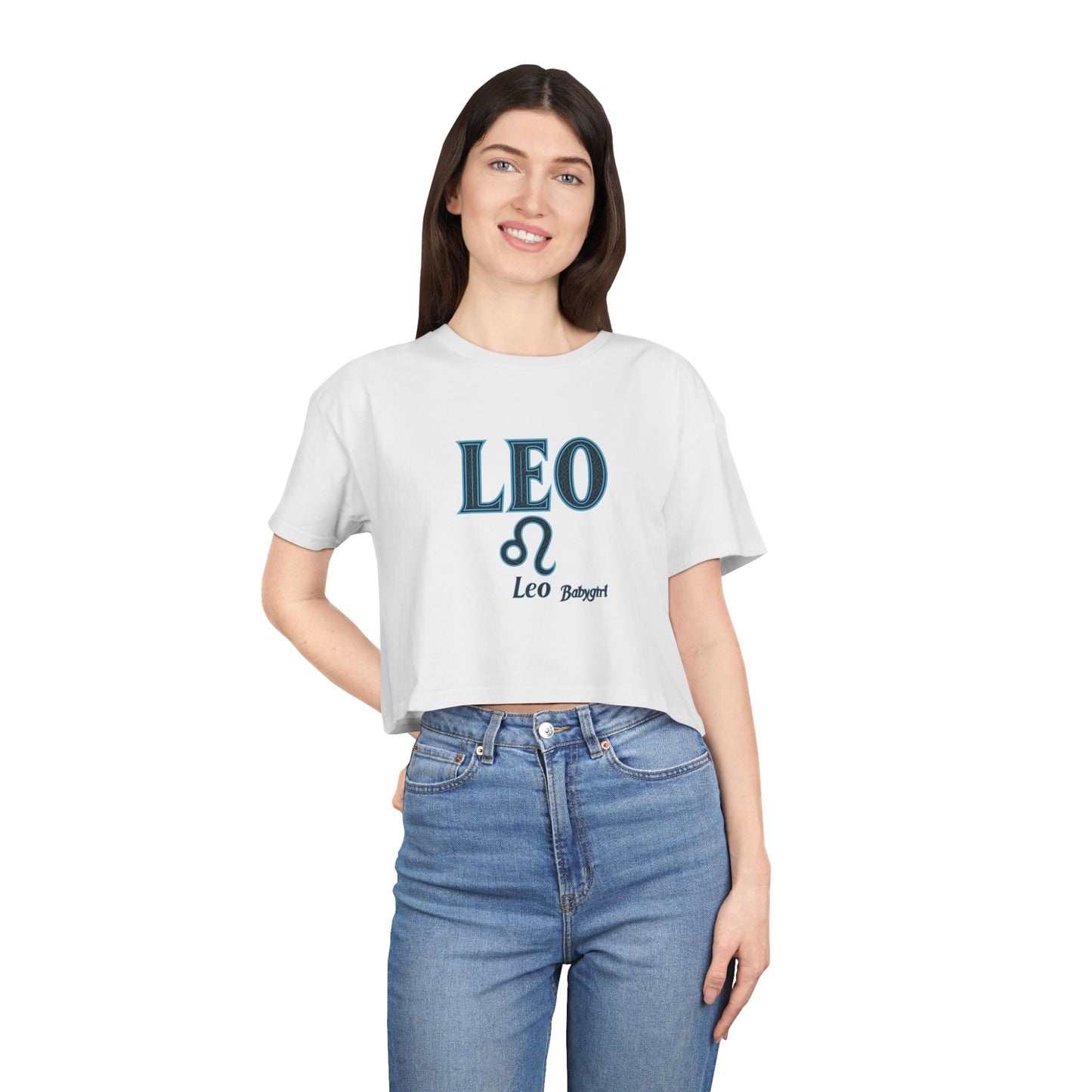 Trendy Women's Crop Tee - Leo Zodiac T-Shirt, Astrology Gift, Birthday Apparel, Casual Wear, Cute Summer Top