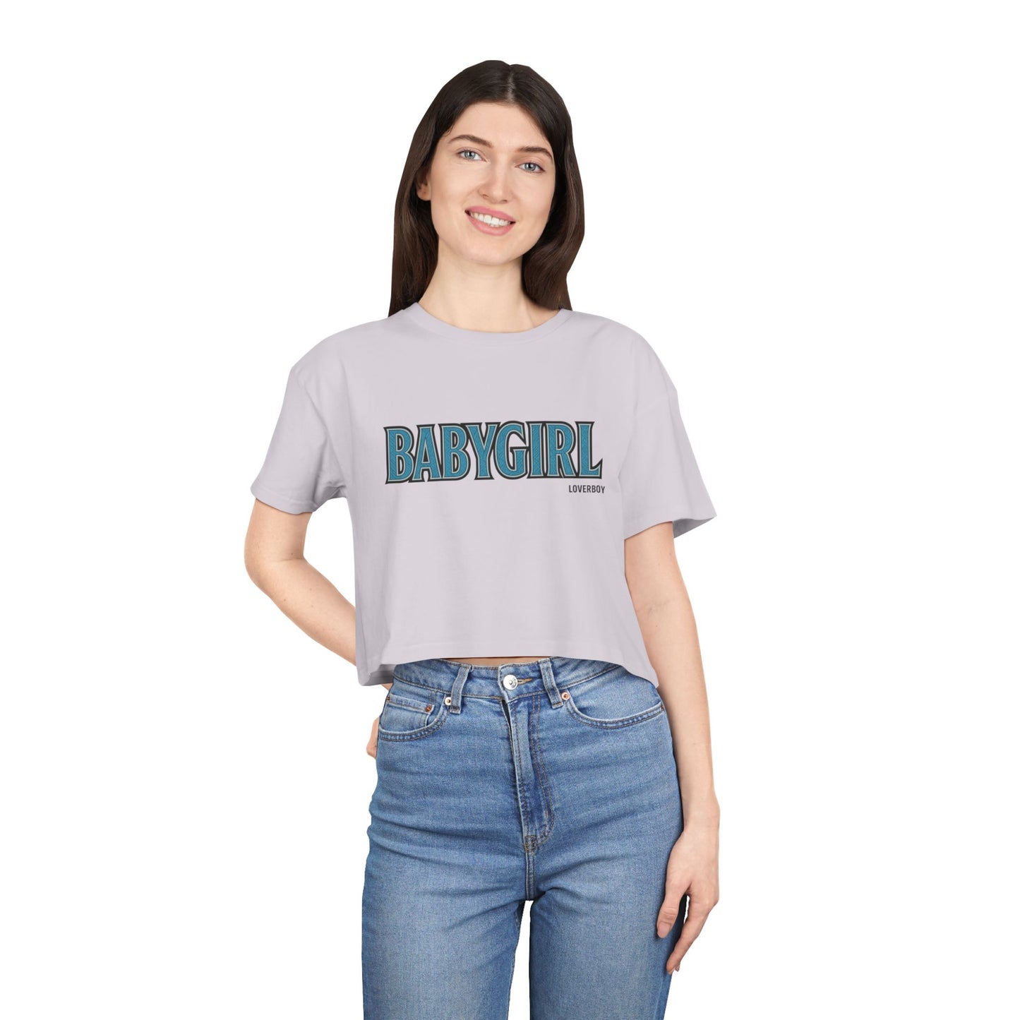 Stylish Women's Crop Tee with 'BABYGIRL' Design, Trendy Summer Top, Gift for Fashion Lovers, Casual Wear, Festival Style